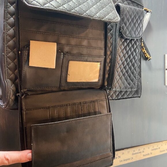 Vintage Evan-Picone Quilted Black Chain Strap Tote - NWOT - Picture 8 of 16